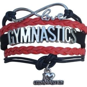 Girls Gymnastics Bracelet - Red & Black